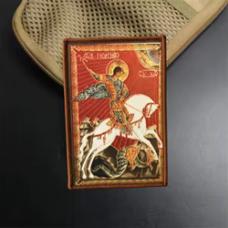 Parche estampado de insignia de moral táctica de St George y el dragón en ropa, parches militares con gancho para mochilas, sombreros, brazaletes
