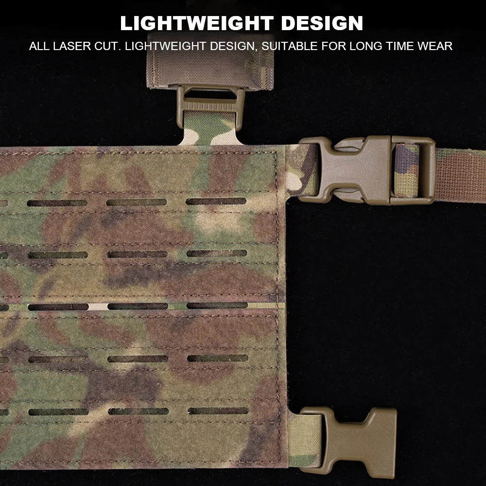 Chaleco táctico de aparejo para el pecho, sistema Molle, bolsa para revistas, bolsa de descarga ligera, chaleco Militar Airsoft, accesorios de ropa de caza - imagen 3