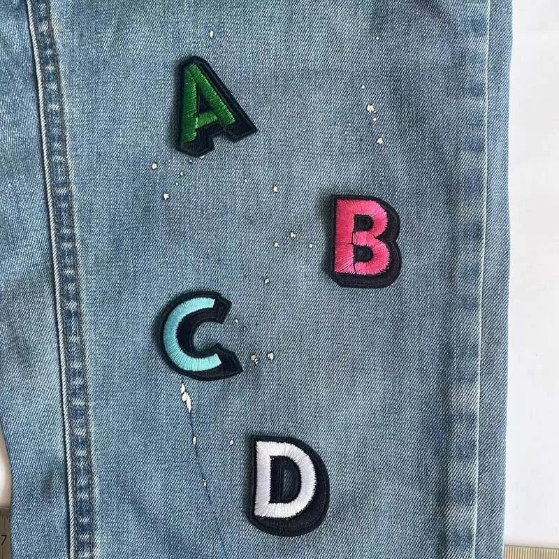 A-Z de tela con letras del alfabeto inglés, parches bordados para planchar, 26 insignias de letras, pegatinas para ropa - imagen 5