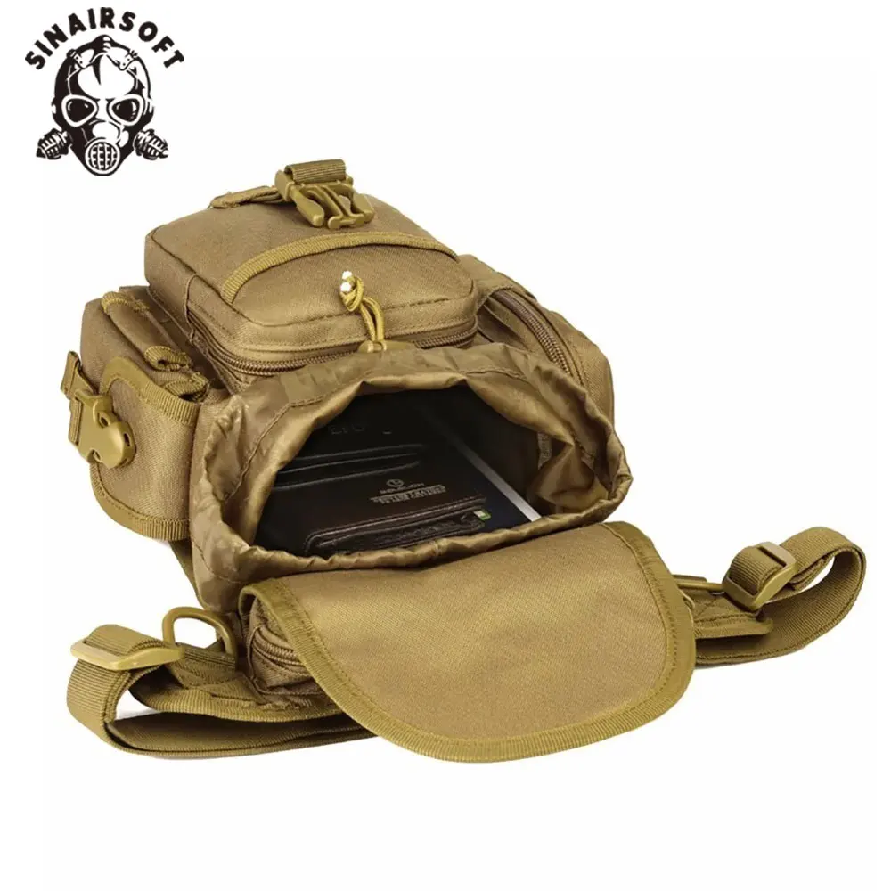 Plataforma táctica de pierna caída MOLLE, paquete de muslo expandible impermeable, motociclismo, caza, riñonera militar para hombres