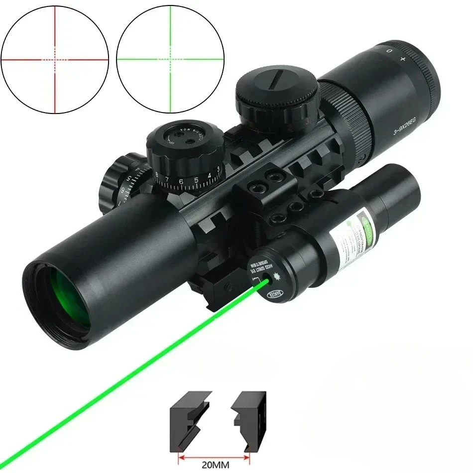 3-9x26EG green laser