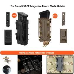 Funda portadora de revista Molle con Molle y Clip para cinturón para revistas de 9mm.45 ACP M1911, bolsa elástica de extracción rápida