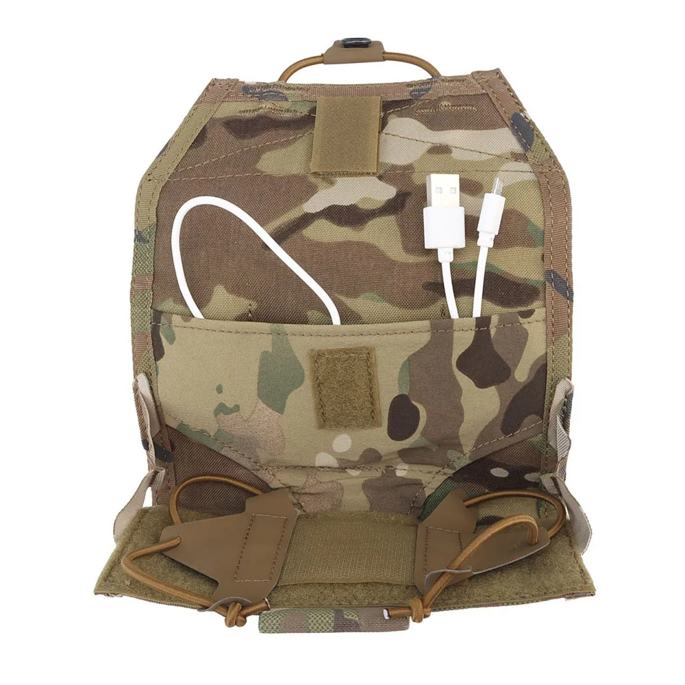 Bolsa táctica para teléfono móvil MOLLE, paquete de función de navegación para Airsoft, chaleco, equipo de pecho, estante Universal para teléfono móvil - imagen 5