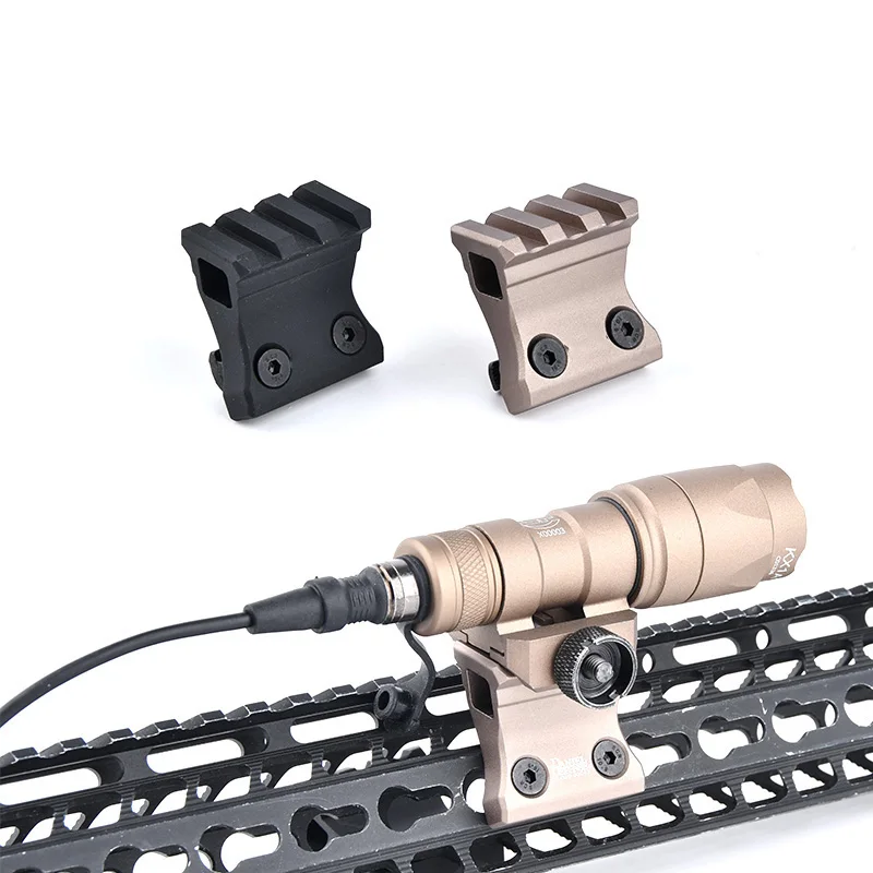 WADSN-linterna táctica Mlok Keymod DD, montaje de 20mm, bloqueo de roca compensado en las 1 en punto, riel Picatinny de 20mm, Compatible con luz de explorador M600 - imagen 3