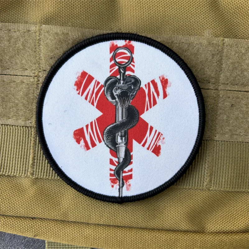 Parche estampado "Medik Medical Team" para ropa, insignia de moral táctica, parches militares con gancho, pegatina para mochila, brazalete - imagen 2