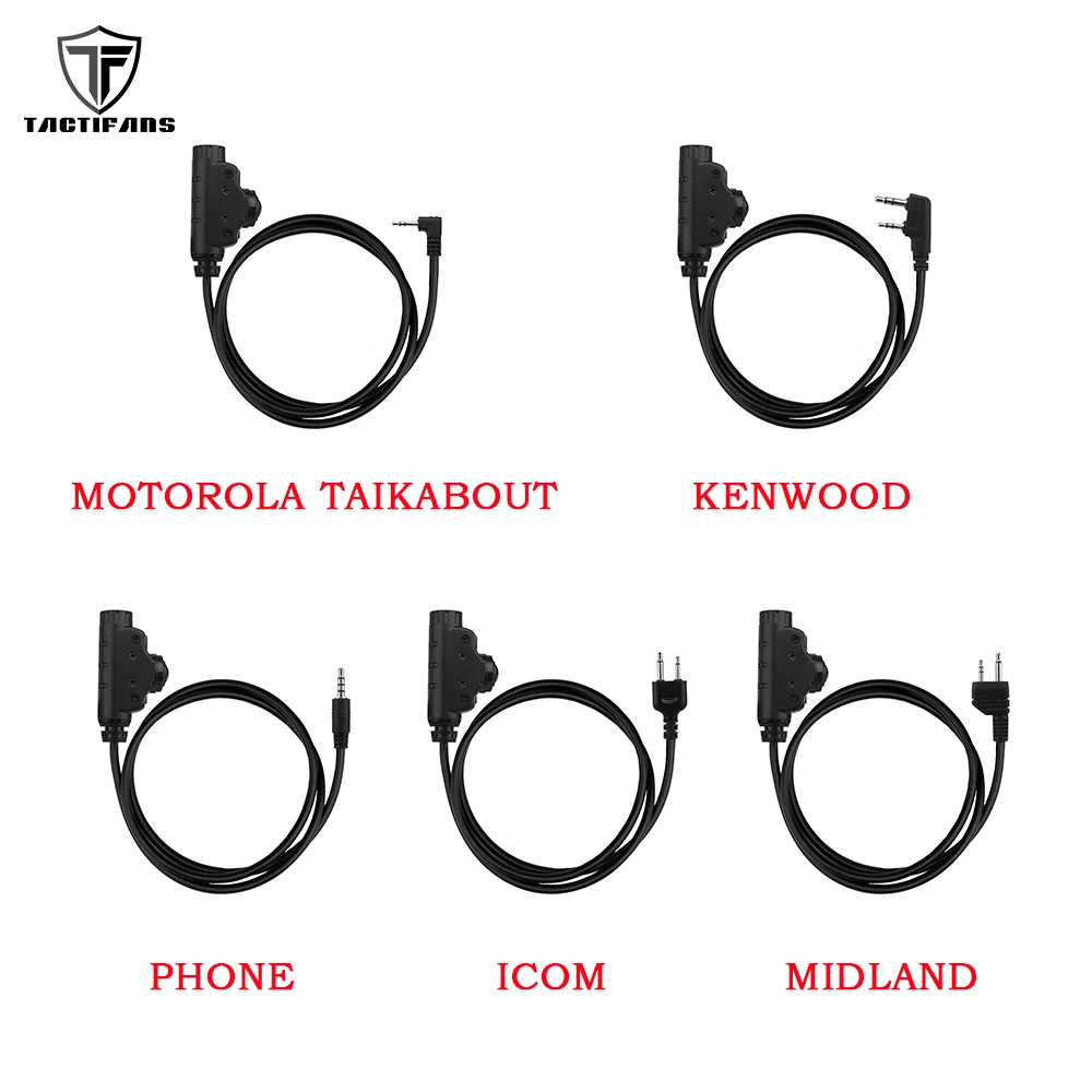 Prensa táctica PTT para hablar U94 V2, interruptor con Clip trasero NATO U174, dispositivo de comunicación estándar para auriculares RAC TMC COMTAC MSA EARMOR TCA TRI