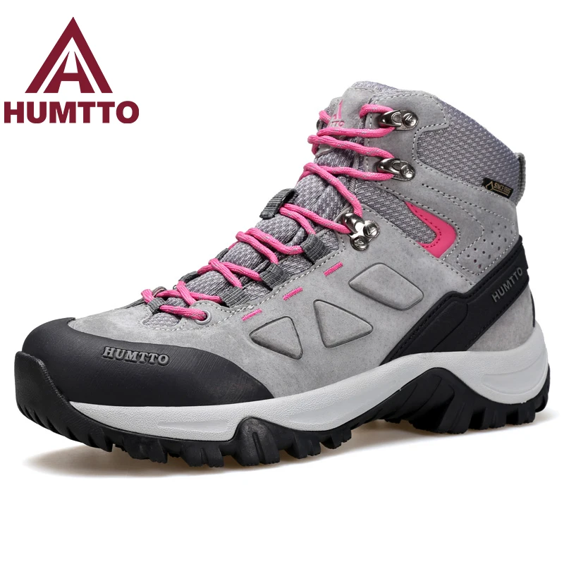 Humtto-zapatos de senderismo impermeables para hombre y mujer, botas de caza de montaña para invierno, zapatos de escalada, deportes cálidos, antideslizantes - imagen 3