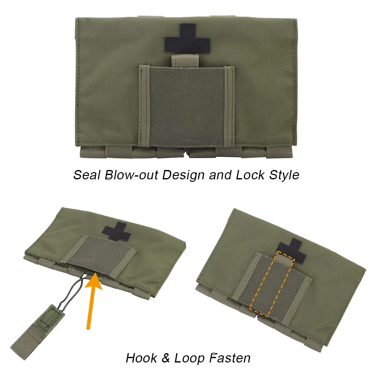 Bolsa táctica IFAK con MOLLE y liberación rápida para kit médico - imagen 5