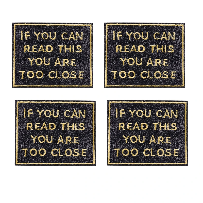 Parches termoadhesivos bordados con letras Glitter y eslóganes - imagen 4