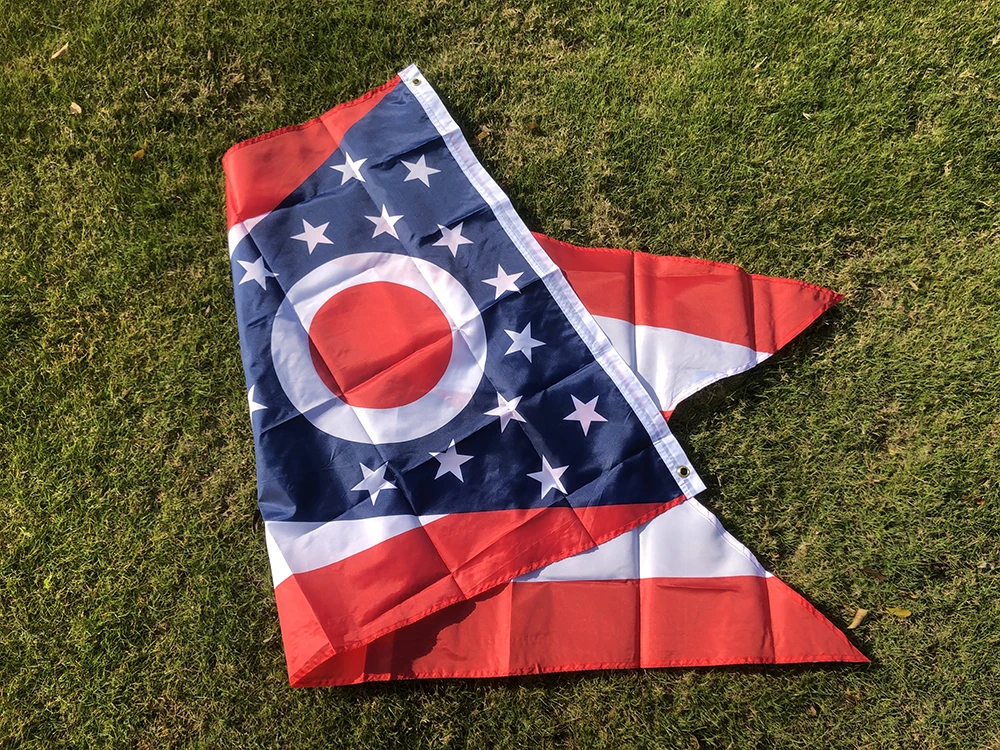 Sky Flag Bandera de Ohio poliéster doble costura para colgar - imagen 5