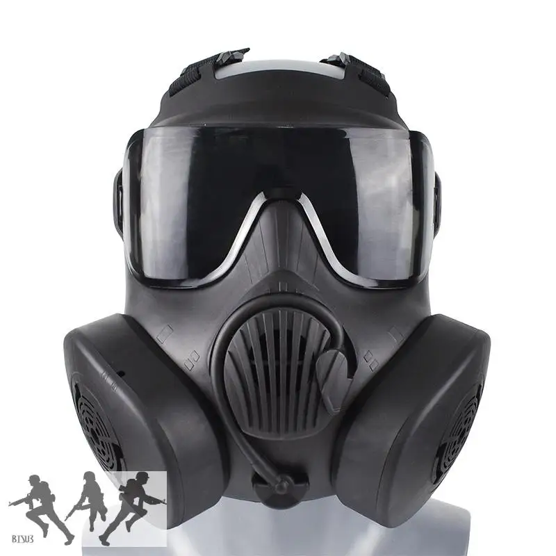 Mascarilla táctica de caza Airsoft M50, máscara de Gas de doble ventilador, protección facial completa CS - imagen 3