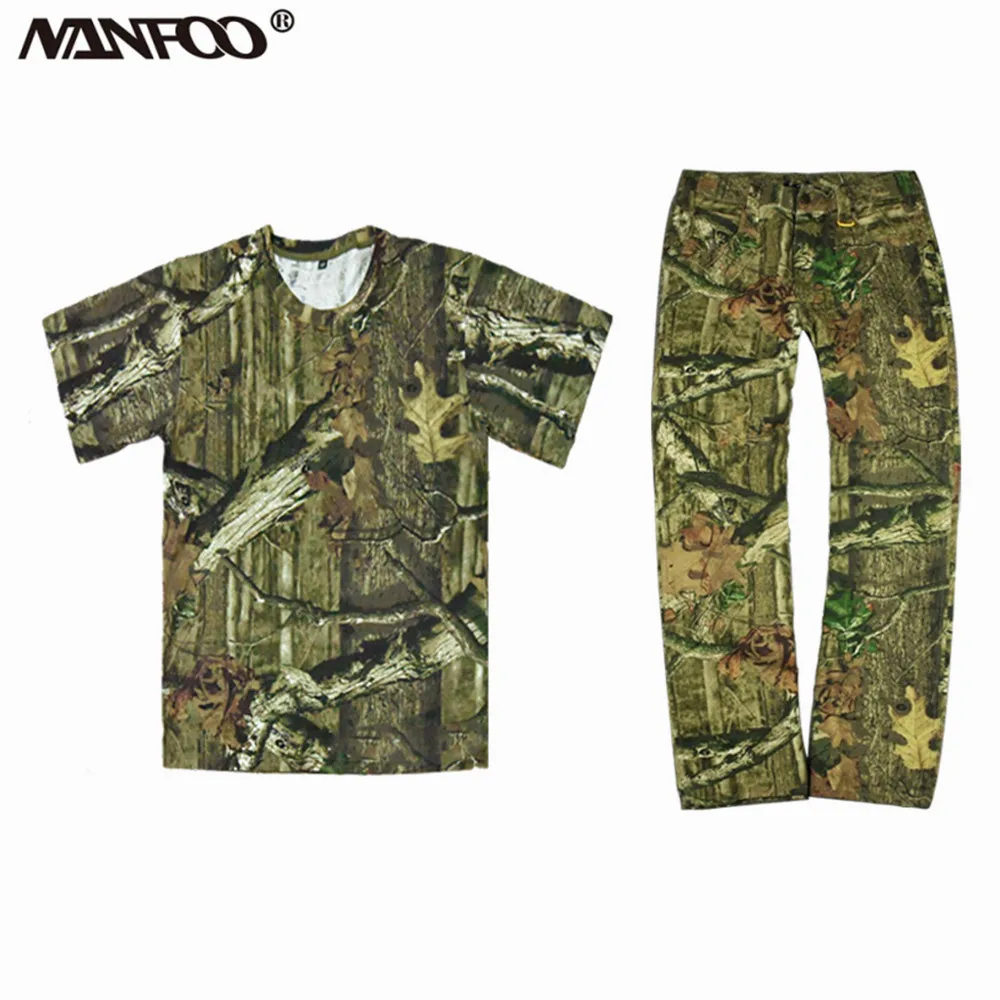 Camisa de camuflaje de jungla de manga corta para hombre, ropa de caza, camisa de pesca cómoda de algodón, traje de fotografía de jungla de verano al aire libre