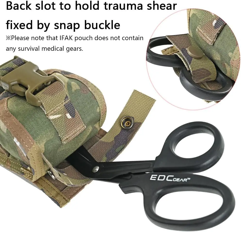 Kit de primeros auxilios de emergencia para exteriores, bolsa Molle, Clip MOLLE, soporte para torniquete, equipo de supervivencia de seguridad - imagen 4