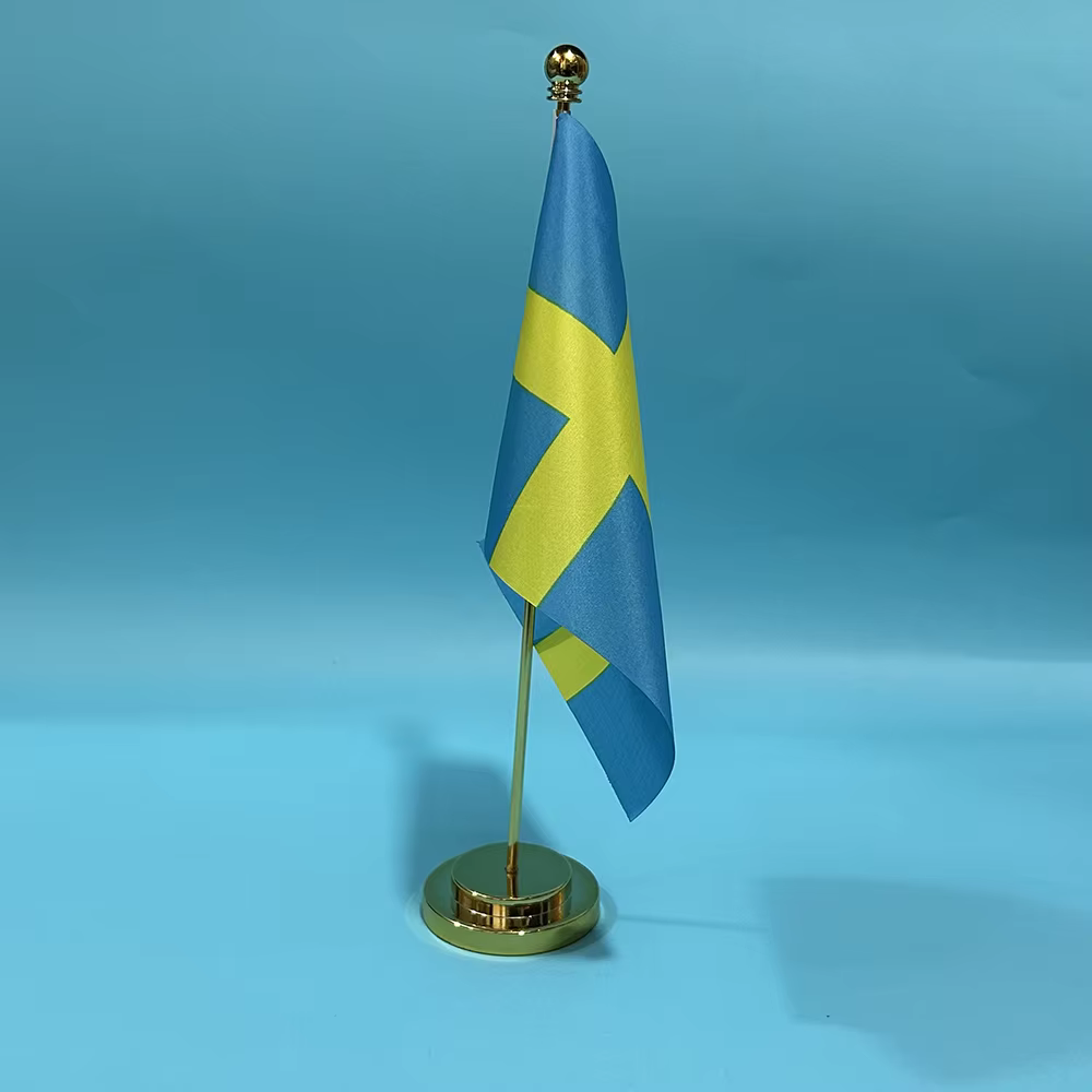 Bandera de Suecia poliéster para escritorio y oficina nacional - imagen 3