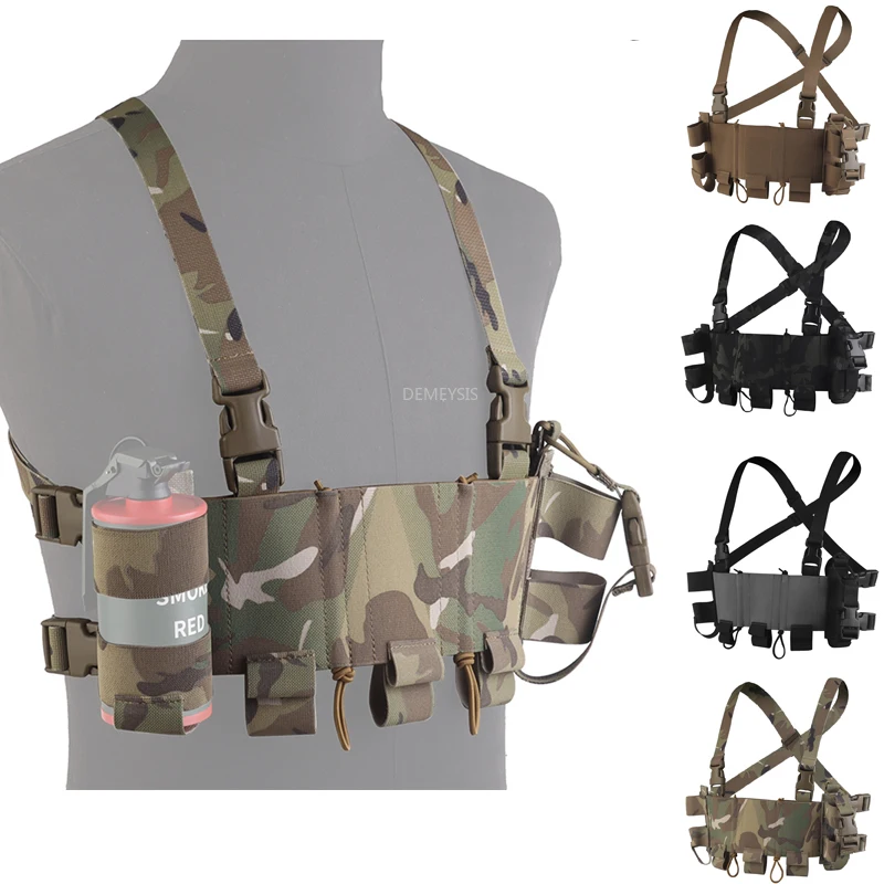 Chaleco táctico CS MOLLE para caza, portaplacas y comunicaciones