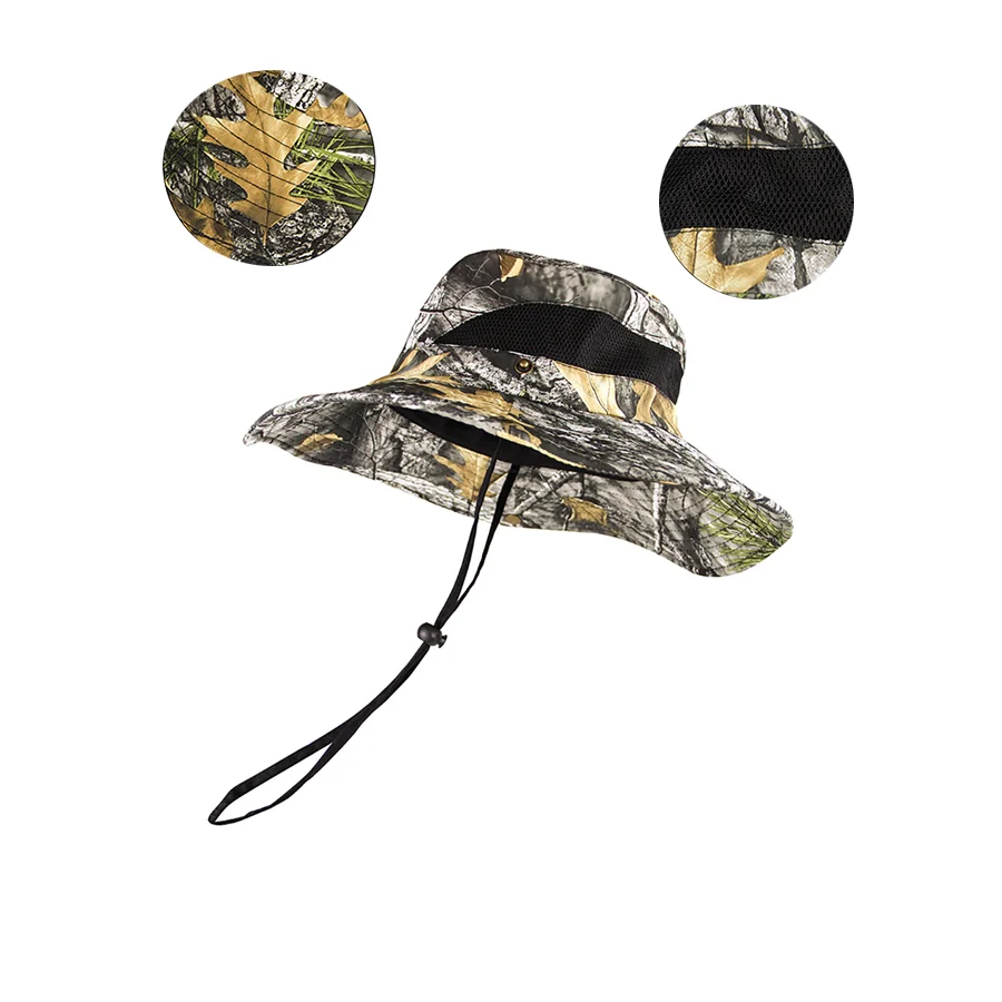 Sombrero al aire libre ensanchado, sombrero de pescador táctico para caza, sombrilla de pesca, sombrero de tiro para acampar