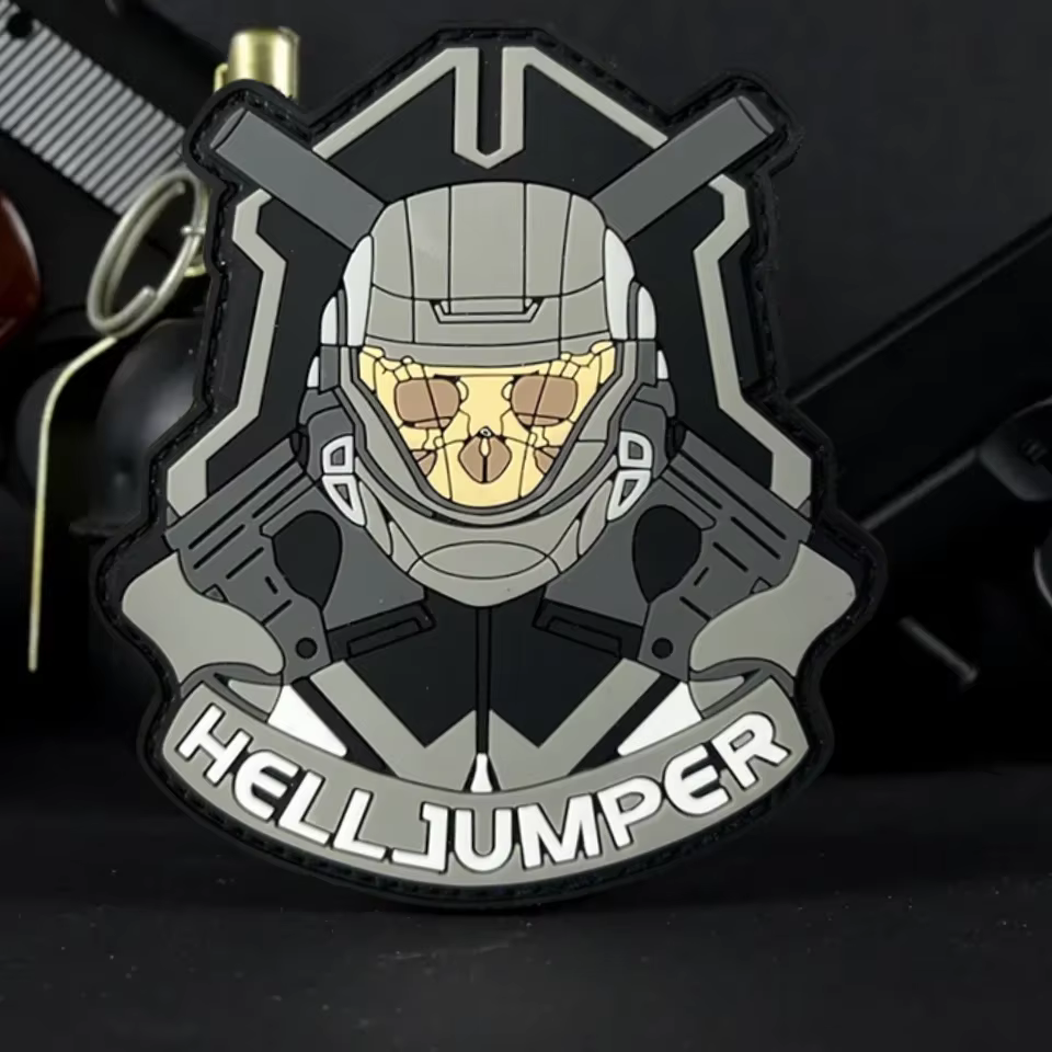 Parche táctico HellJumper PVC 3D – Moral militar gancho y bucle