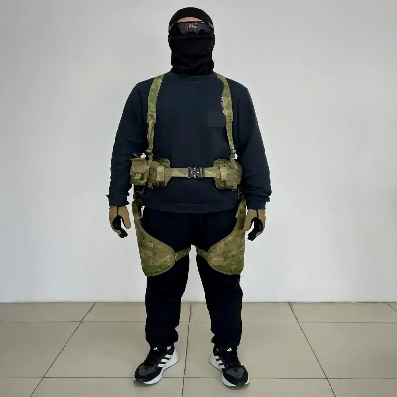 Ruinas rusas camuflaje cinturilla táctica mochilas calentadores de piernas accesorios de equipo de protección del muslo - imagen 2