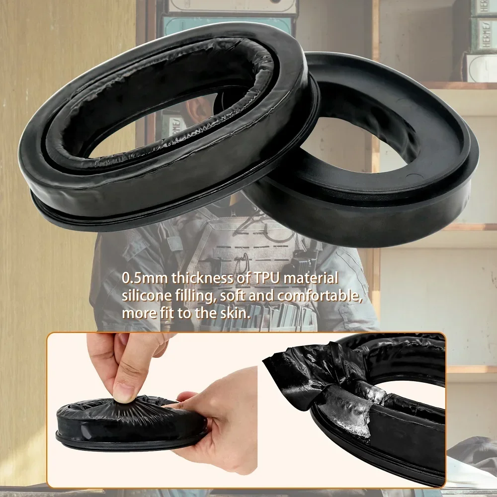 Protección auditiva, auriculares tácticos, accesorios, almohadillas de Gel para auriculares de tiro Pelto COMTA, auriculares militares Airsoft para caza - imagen 3