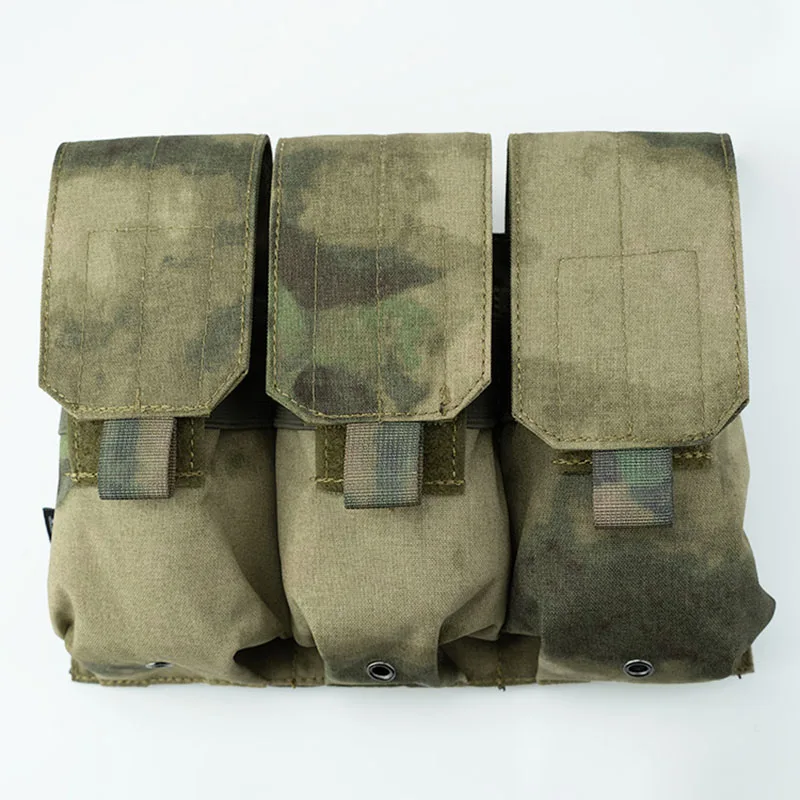 Bolsa táctica para almacenamiento de tres revistas, Universal para 5,56/7,62 MM, Molle, compatible con bolsa para revistas de extracción rápida, ATFG/MC - imagen 3