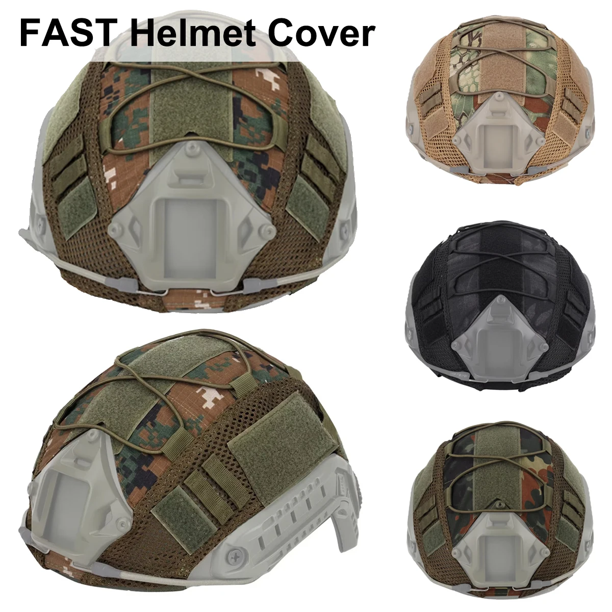 Cubierta de casco rápido para caza al aire libre, tiro militar táctico MH PJ BJ, cascos de tela, Paintball, juego de guerra, accesorios para casco de algodón