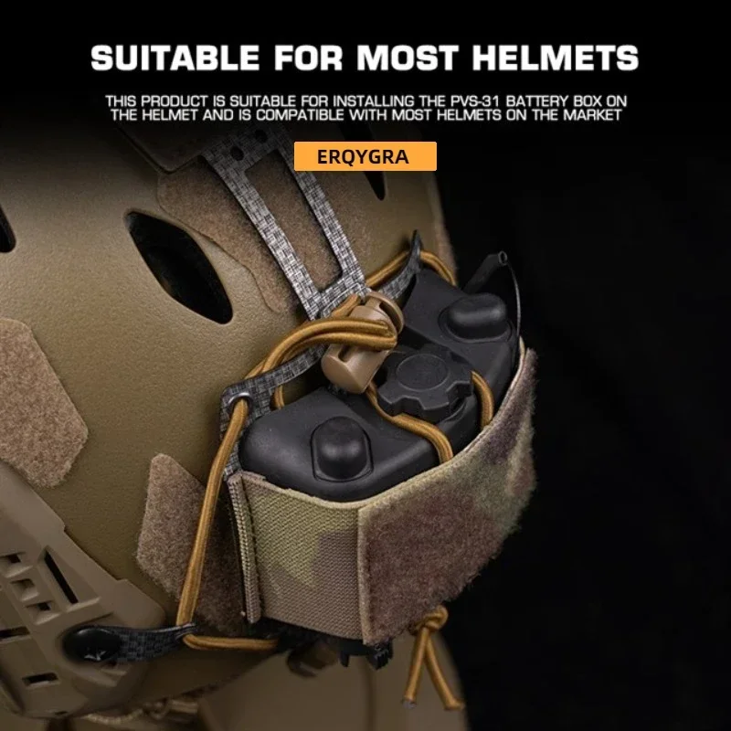 ERQYGRA casco táctico batería bolsa contrapeso Airsoft caza bolsa tiro Paintball accesorios equipo deportivo al aire libre - imagen 3