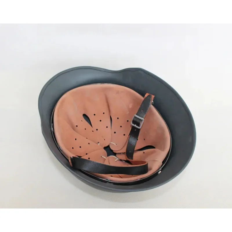 Casco alemán M35 M40 M42, correa para la barbilla de cuero negro, accesorio táctico - imagen 4