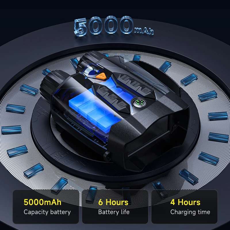 Binoculares de visión nocturna 10X, gafas infrarrojas térmicas de larga distancia de 800M, telescopio óptico Digital 4K para caza en la oscuridad - imagen 3