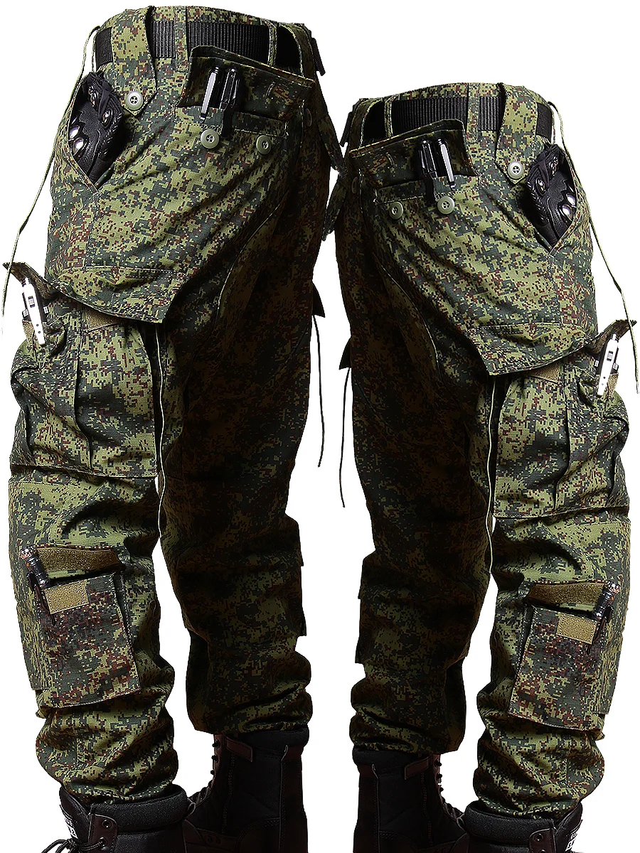 Conjunto de monos de camuflaje de alta gama para hombre, pequeño hombre verde ruso, herramientas resistentes al desgaste, táctico, primavera y otoño - imagen 2