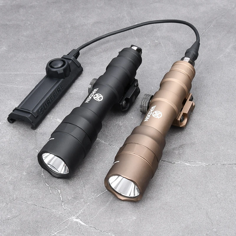 Linterna táctica M600DF de 1400 lúmenes, luz de explorador de armas de alta salida, foco de caza, juego de interruptor de presión de doble función - imagen 4