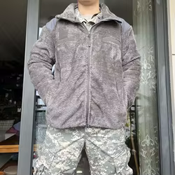 Chaqueta para acampar al aire libre L3, forro grueso largo y frío, a prueba de viento, gris, marrón, negro