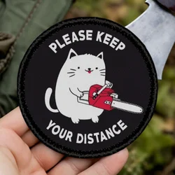 Parche moral Keep a Distance From the Cat – Estampado táctico velcro