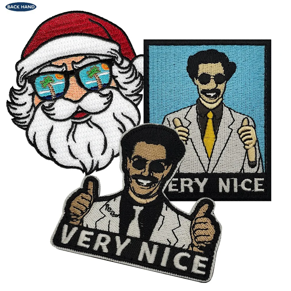 Insignia de venta caliente ¡MOL NUEVO GRANDE! Pulgares hacia arriba para los parches mágicos de la foto del perfil de la etiqueta engomada de la tela bordada