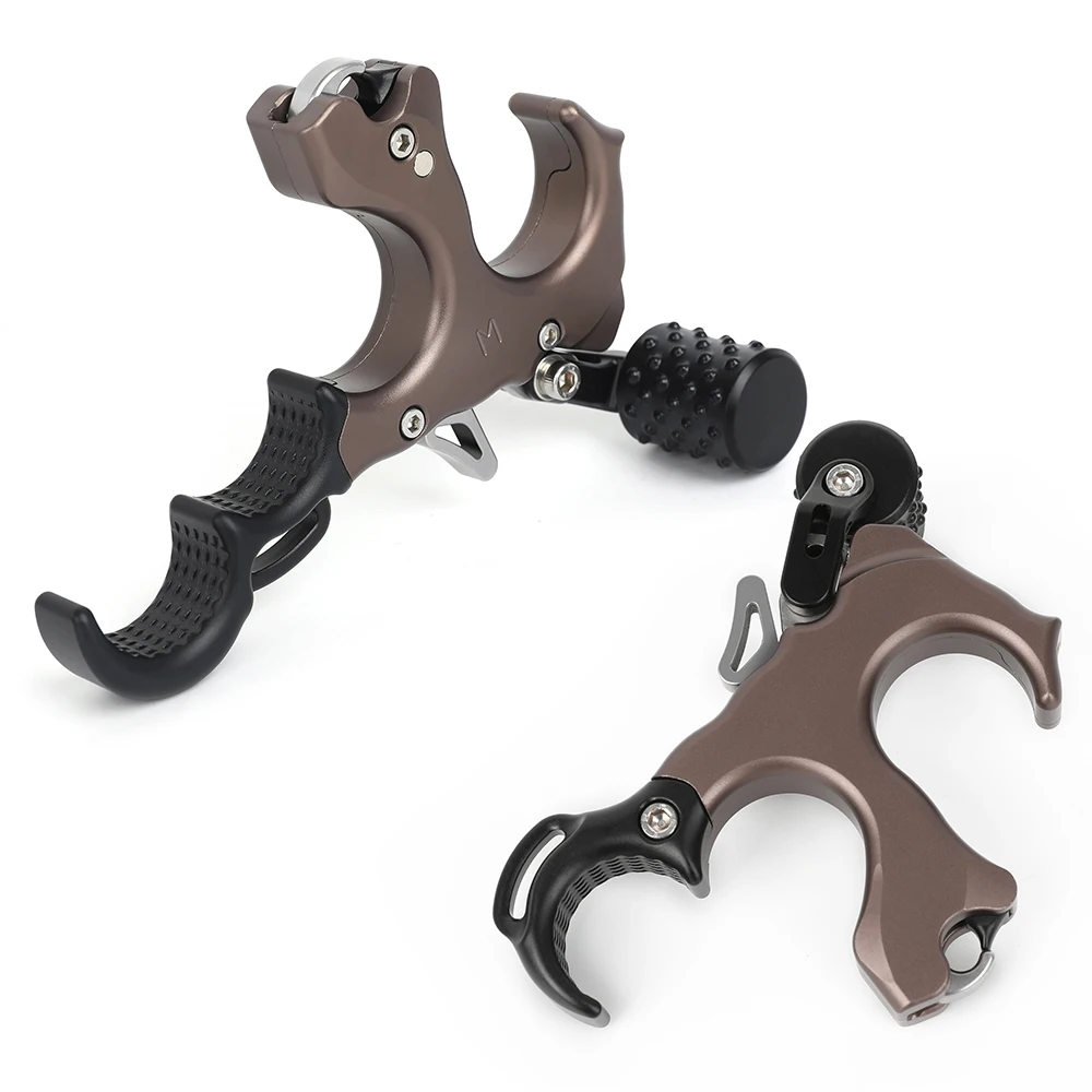 Arco de tiro con arco de 3/4 dedos, disparador de pulgar, pinza de agarre de sensibilidad ajustable, mano izquierda/derecha, arco compuesto, tiro, caza - imagen 4