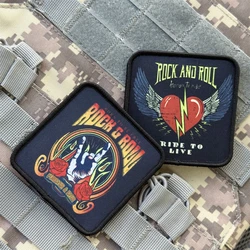 Rock parche de moral impreso - emblema militar con gancho y bucle