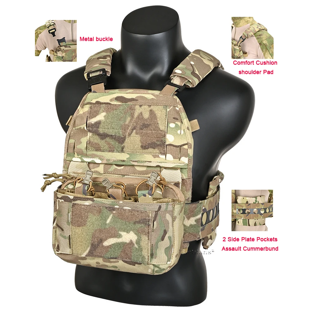 FCPC V5 chaleco portador de placa estilo Ferro MOLLE, Triple bolsa MAG 5,56, Panel trasero adaptable, bolsa de hidratación de agua Banger - imagen 2