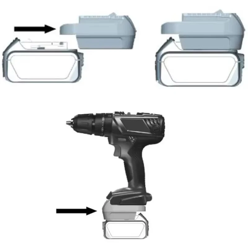 DM18BSL  Battery Converter Adapter for Milwaukee 18V Li-Ion Battery BPS18BSL Used To for Bosch 18V Tool - imagen 4