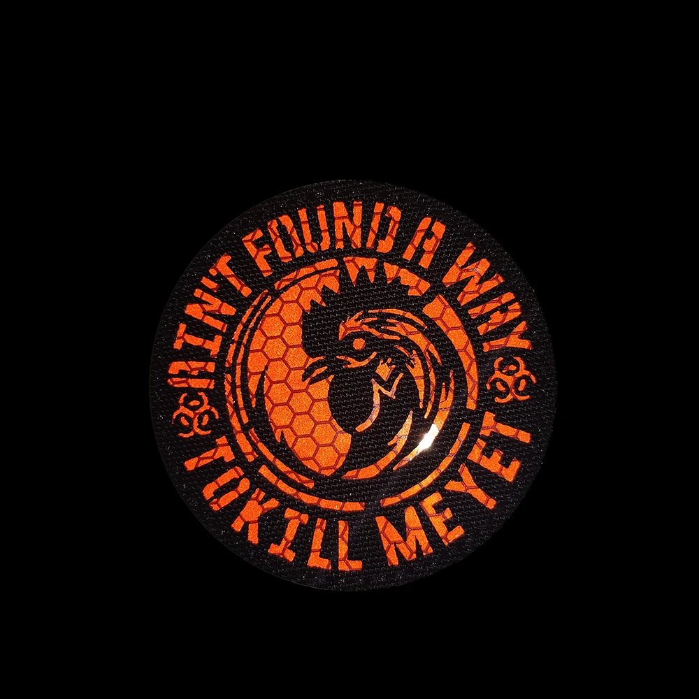 Insignia reflectante grabada con láser para exteriores, brazalete bordado de gallo táctico con flor de gallo, parche de gancho para mochila DIY personalizado - imagen 4