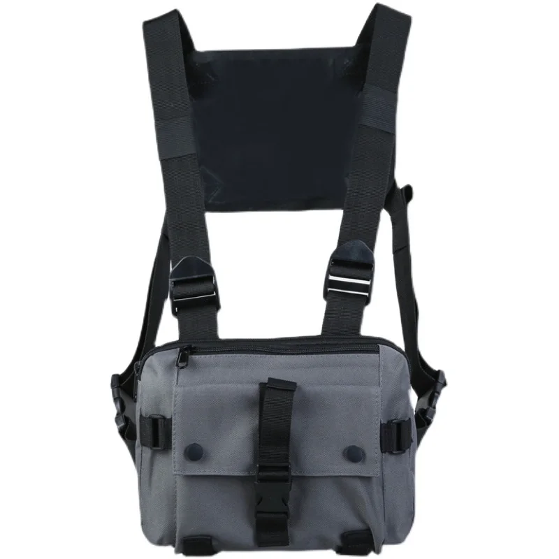 Chaleco táctico de tendencia Hip Hop, bolsa colgante para el pecho - imagen 4
