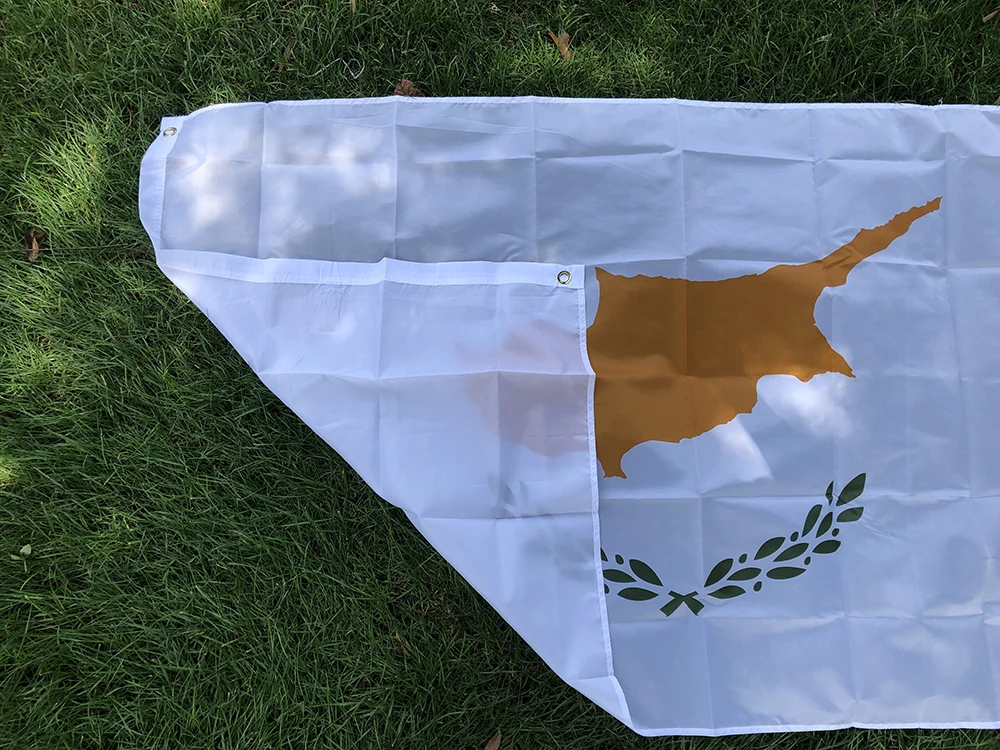 Bandera de Chipre 90x150 cm – Poliestelina tejida colgante - imagen 4