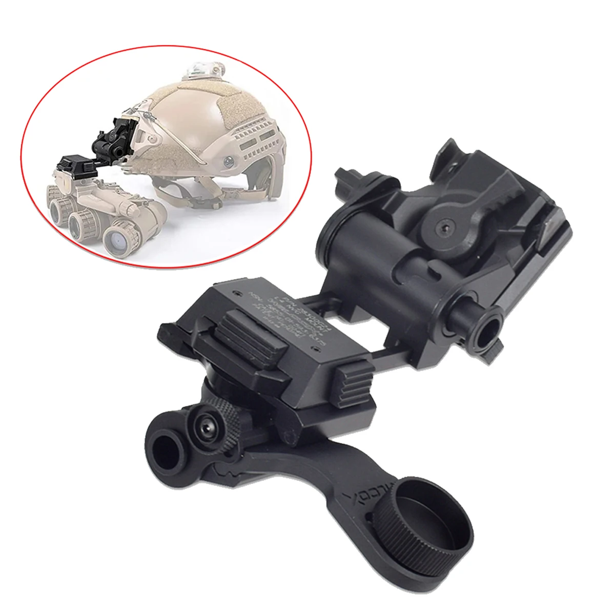 Wilcox J Arm NVG-Adaptador de soporte para casco, gafas de visión nocturna estándar PVS-14, compatibles con L4G24 L4 G24, accesorios tácticos de caza - imagen 4
