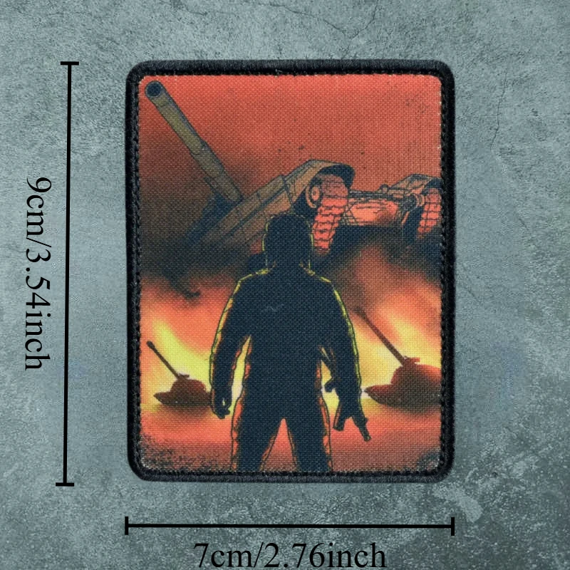 Parche con estampado táctico War Terminator, insignia de moral con gancho y bucle militar, mochilas, sombreros, parches adhesivos decorativos para ropa - imagen 3