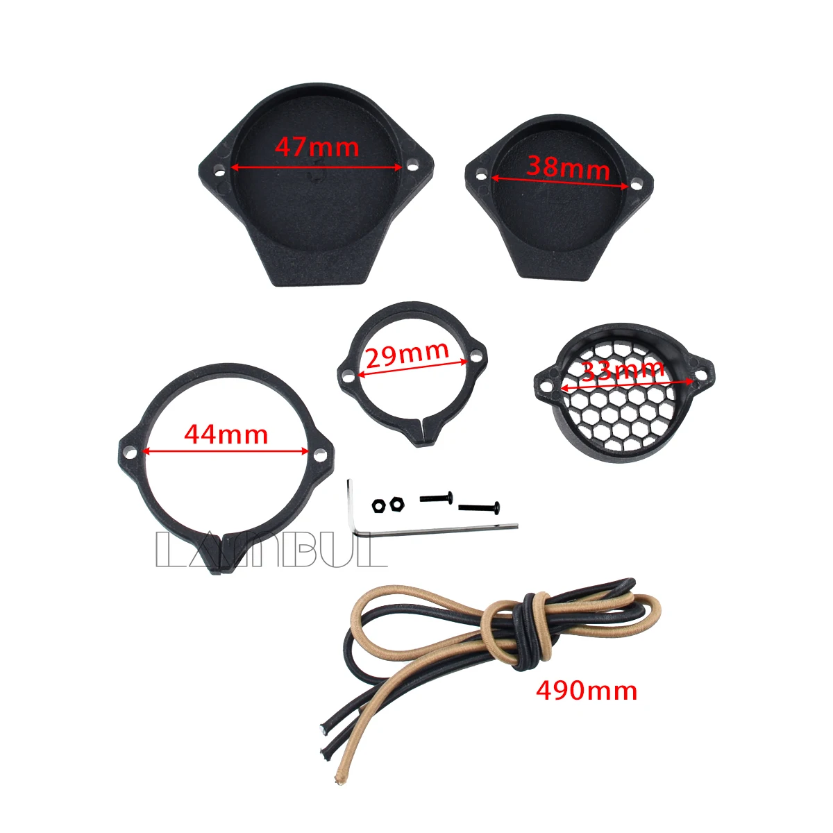 Cubierta de lente de RifleScope de tubo táctico VORT 1-6X con tapa trasera Protector de tapa de nailon accesorios de tapa de protección abatible hacia arriba - imagen 2