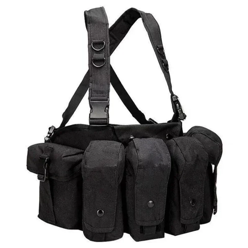 Chaleco táctico AK Multicam para caza, aparejo de pecho de munición Airsoft AR AK 47, chaleco militar de combate, accesorios de tiro Molle - imagen 4