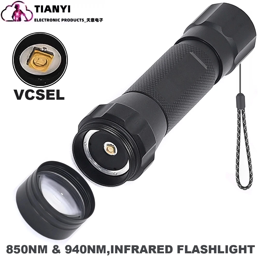 IR850nm y 940nm, el último Zoom LED infrarrojo, visión nocturna de alto brillo, luz de relleno infrarroja, linterna táctica con Zoom para caza, iluminación IR - imagen 2