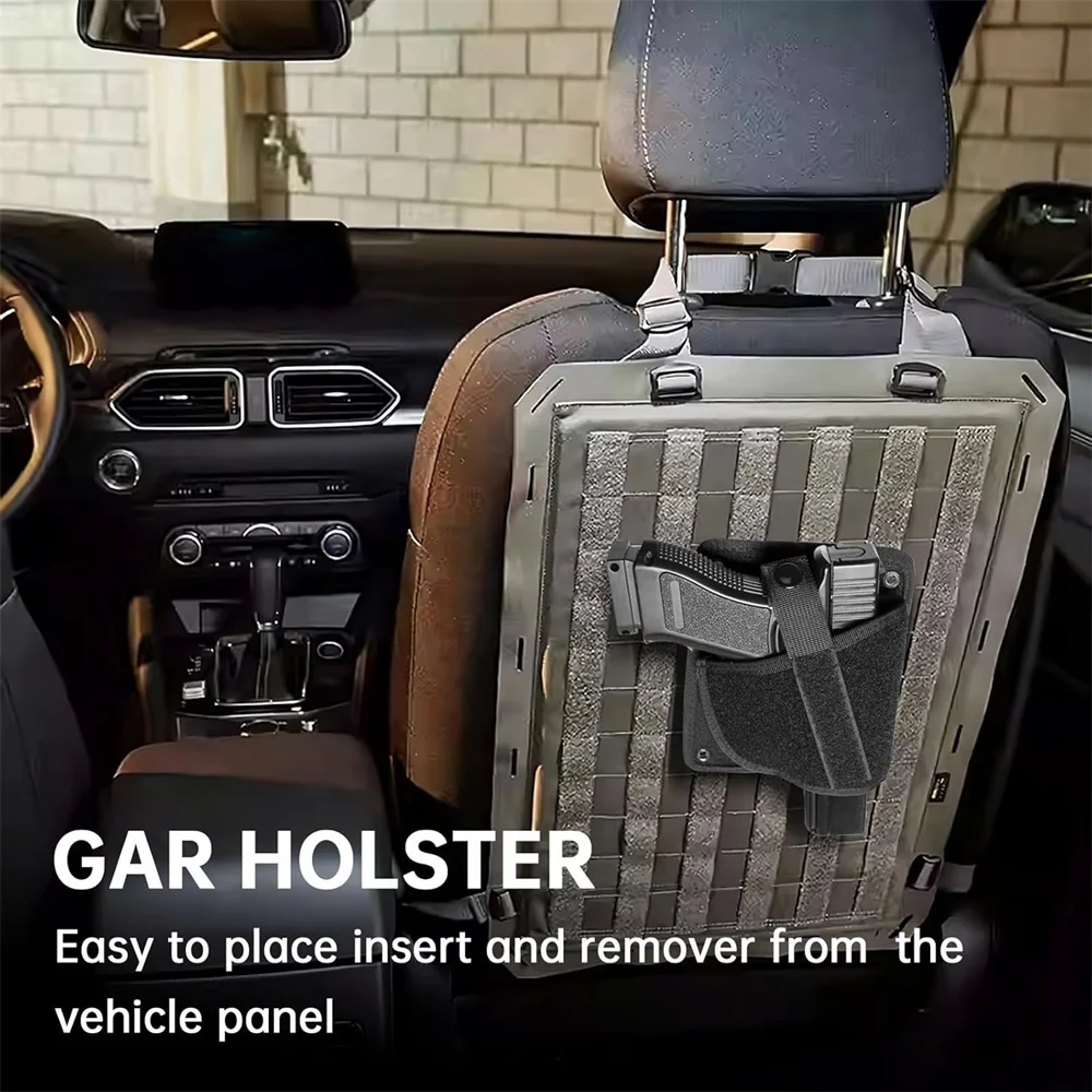 Funda de transporte oculta para pistola, cinturón de mano izquierda y derecha, riñonera con tablero, mesita de noche para coche, silla, soporte para pistola oculta - imagen 2