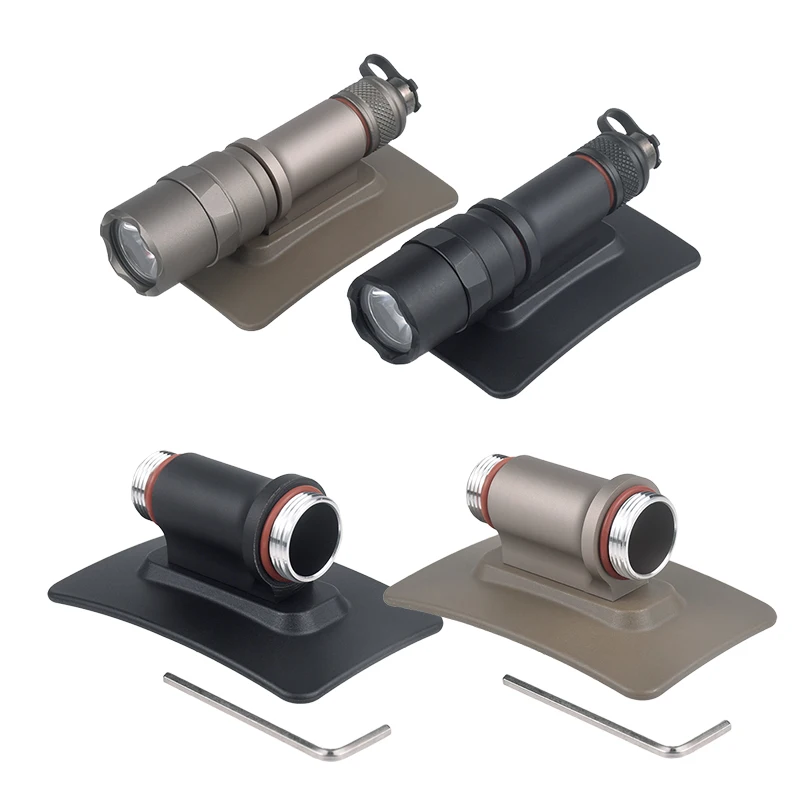 Conjunto de cuerpo de luz de explorador táctico, cuerpo de montaje de luz para casco, adecuado para la serie M300 M600, accesorios de caza al aire libre, aluminio M600V - imagen 4