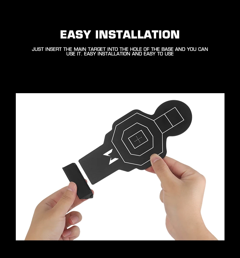 Pistola BB para exteriores, placa de entrenamiento de tiro de Paintball, Metal táctico, 2 uds., accesorios de caza, objetivo de tiro cortado con láser - imagen 4