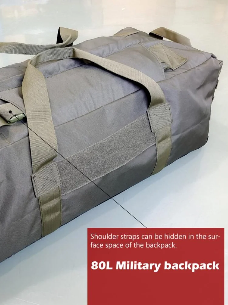 Mochila táctica grande, bolsa de transporte de 80L, bolsa de lona para mudanzas - imagen 5