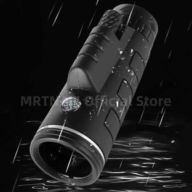 Telescopio Monocular 40X60, potente binoculares con Zoom de alta definición y visión nocturna baja con soporte para teléfono inteligente para caza y Camping